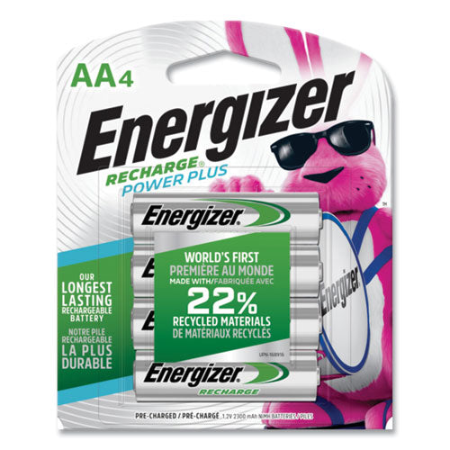 Image of Energizer® Nimh Rechargeable Aa Batteries, 1.2 V, 4/pack