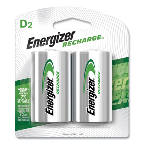 Image of Energizer® Nimh Rechargeable D Batteries, 1.2 V, 2/pack