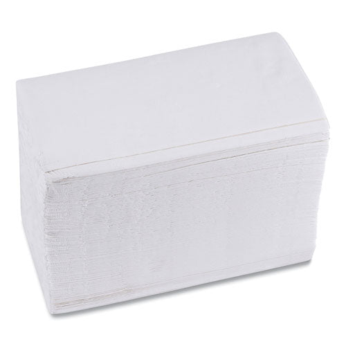Image of Boardwalk® 1/8-Fold Dinner Napkins, 2-Ply, 15 X 17, White, 300/pack, 10 Packs/carton