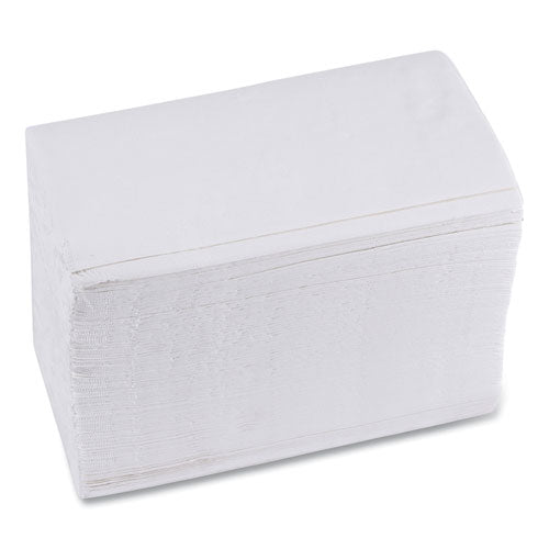 Image of Boardwalk® 1/8-Fold Dinner Napkins, 2-Ply, 15 X 17, White, 300/pack, 10 Packs/carton