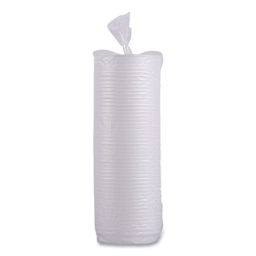 Image of Boardwalk® Hot Cup Lids, Fits 8 oz Hot Cups, Plastic, White, 50/Sleeve, 20 Sleeves/Carton