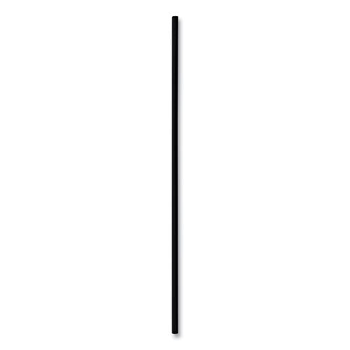 Image of Boardwalk® Cocktail Straws, 8", Polypropylene, Black, 500/Pack, 10 Packs/Carton