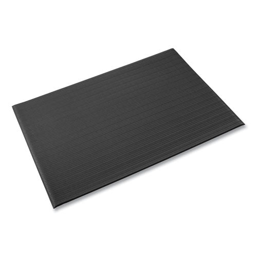 Image of Crown Ribbed Vinyl Anti-Fatigue Mat, Rib Embossed Surface, 36 x 144, Black