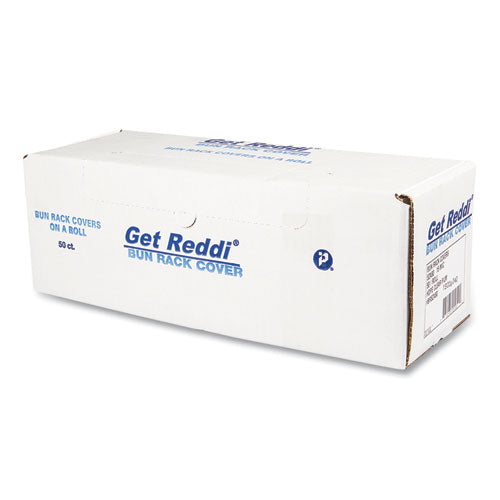 Image of Inteplast Group Bun Rack And Pan Cover, 52 X 80, 1-Rack, 15 Micron, Clear, 50/carton