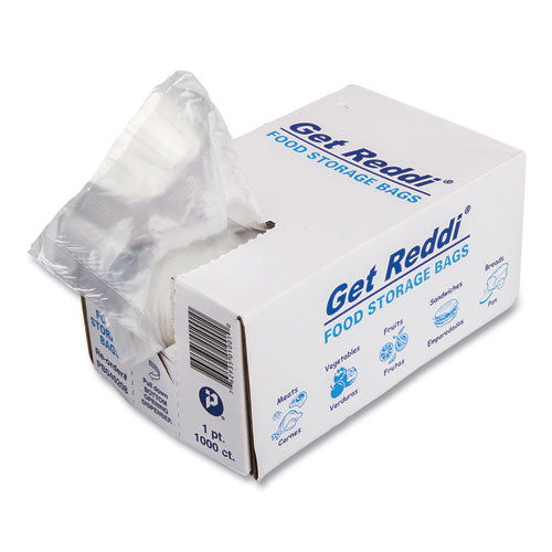 Image of Inteplast Group Food Bags, 16 oz, 4" x 2" x 8", Clear, 1,000/Carton