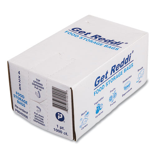 Image of Inteplast Group Food Bags, 16 oz, 4" x 2" x 8", Clear, 1,000/Carton