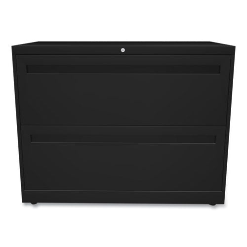 Image of HON® Brigade 700 Series Lateral File, 2 Legal/letter-Size File Drawers, Black, 36" X 18" X 28"