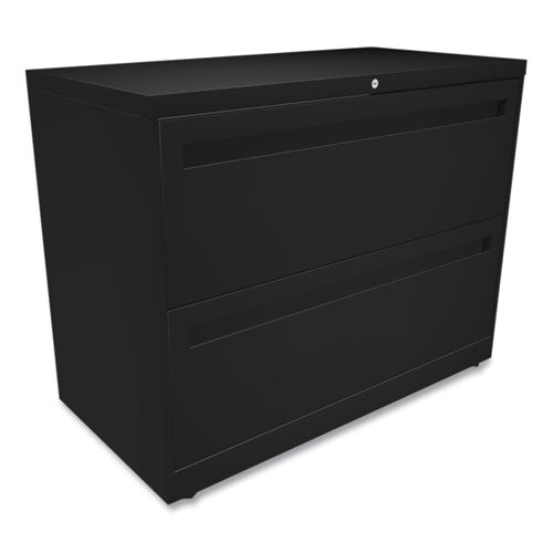 Image of HON® Brigade 700 Series Lateral File, 2 Legal/letter-Size File Drawers, Black, 36" X 18" X 28"