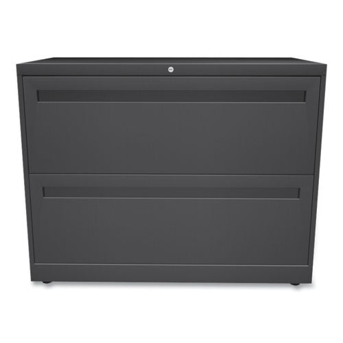 Image of HON® Brigade 700 Series Lateral File, 2 Legal/letter-Size File Drawers, Charcoal, 36" X 18" X 28"