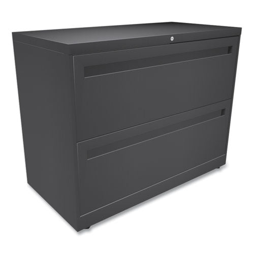 Image of HON® Brigade 700 Series Lateral File, 2 Legal/letter-Size File Drawers, Charcoal, 36" X 18" X 28"