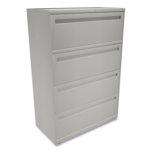Image of HON® Brigade 700 Series Lateral File, 4 Legal/letter-Size File Drawers, Light Gray, 36" X 18" X 52.5"