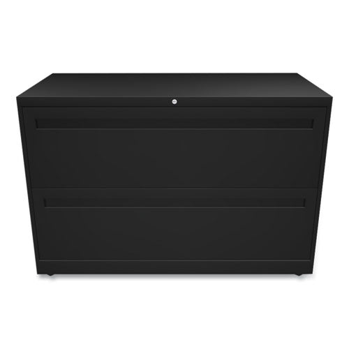 Image of HON® Brigade 700 Series Lateral File, 2 Legal/letter-Size File Drawers, Black, 42" X 18" X 28"