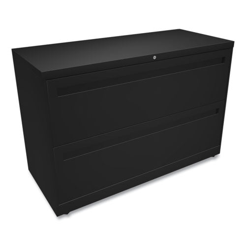 Image of HON® Brigade 700 Series Lateral File, 2 Legal/letter-Size File Drawers, Black, 42" X 18" X 28"