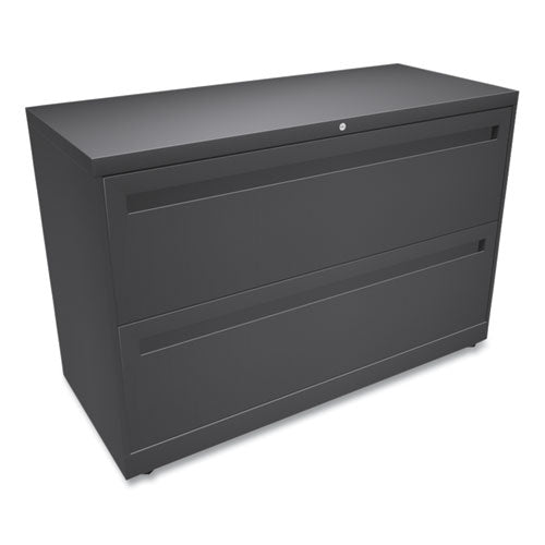 Image of HON® Brigade 700 Series Lateral File, 2 Legal/letter-Size File Drawers, Charcoal, 42" X 18" X 28"