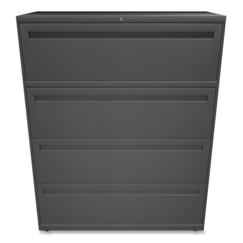 Image of HON® Brigade 700 Series Lateral File, 4 Legal/letter-Size File Drawers, Charcoal, 42" X 18" X 52.5"