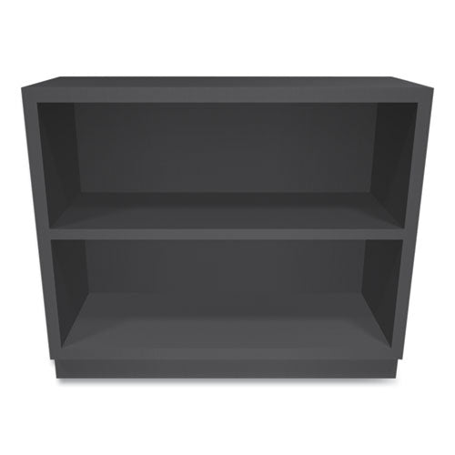 Image of HON® Metal Bookcase, Two-Shelf, 34.5w x 12.63d x 29h, Charcoal
