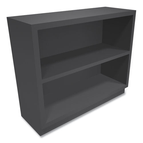 Image of HON® Metal Bookcase, Two-Shelf, 34.5w x 12.63d x 29h, Charcoal