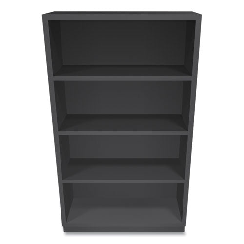 Image of HON® Metal Bookcase, Four-Shelf, 34.5w x 12.63d x 59h, Charcoal