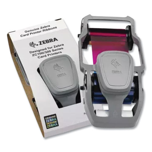 Image of Zebra Technologies® True Colors Wax Ribbon, Black/Cyan/Magenta/Yellow