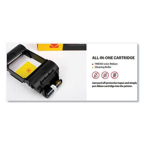 Image of Kodak Photo ID Color Ribbon Kit, Black/Cyan/Magenta/Yellow