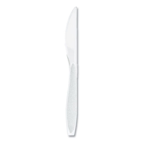 Image of SOLO® Impress Heavyweight Full-Length Polystyrene Cutlery, Knife, Plastic, White, 100/Box, 10 Boxes/Carton