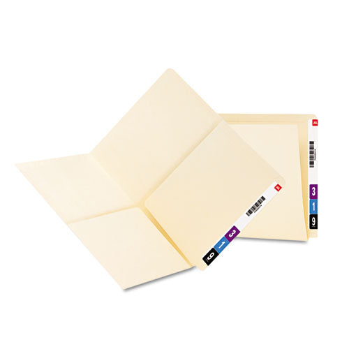 Image of Smead Heavyweight Manila End Tab Pocket Folders, Interior Front/Back Panel Pockets, Straight Tabs, Letter Size, 11pt Manila, 25/Box