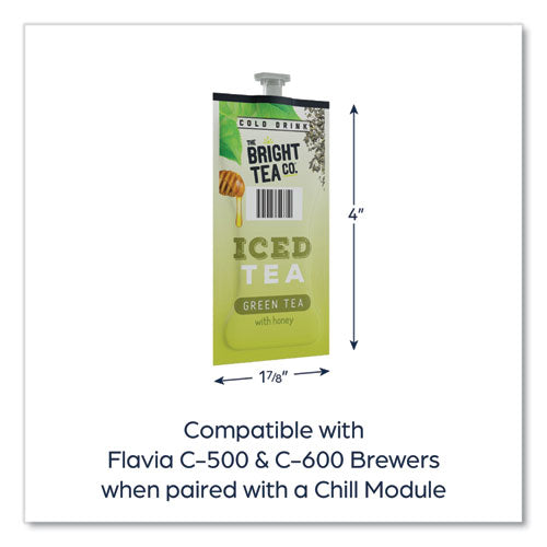 Image of FLAVIA® The Bright Tea Co. Iced Green Tea with Honey Freshpack, 100/Carton