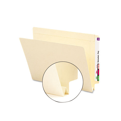 Image of Smead Heavyweight Manila End Tab Expansion Folders, Straight Tabs, Letter Size, 1.5" Expansion, 50/Box