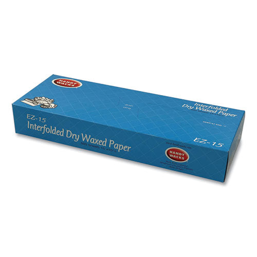Image of Handy Wacks Interfolded Dry Waxed Paper Deli Sheets, 10.75 x 15, 500/Box, 12 Boxes/Carton