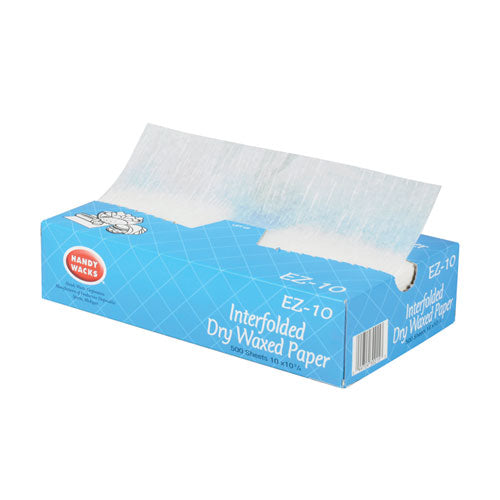 Image of Handy Wacks Interfolded Dry Waxed Paper Deli Sheets, 10.75 x 10, 500/Box, 12 Boxes/Carton