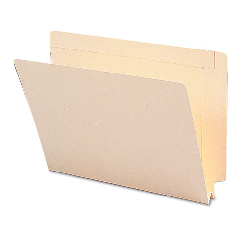 Image of Smead Heavyweight Manila End Tab Expansion Folders, Straight Tabs, Letter Size, 1.5" Expansion, 50/Box
