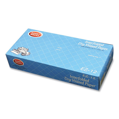 Image of Handy Wacks Interfolded Dry Waxed Paper Deli Sheets, 10.75 x 12, 500/Box, 12 Boxes/Carton