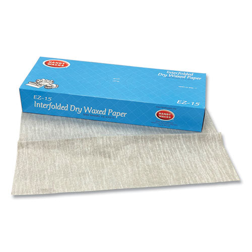 Image of Handy Wacks Interfolded Dry Waxed Paper Deli Sheets, 10.75 x 15, 500/Box, 12 Boxes/Carton