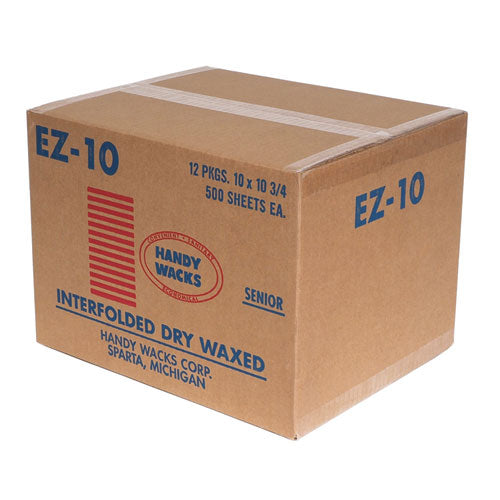 Image of Handy Wacks Interfolded Dry Waxed Paper Deli Sheets, 10.75 x 10, 500/Box, 12 Boxes/Carton