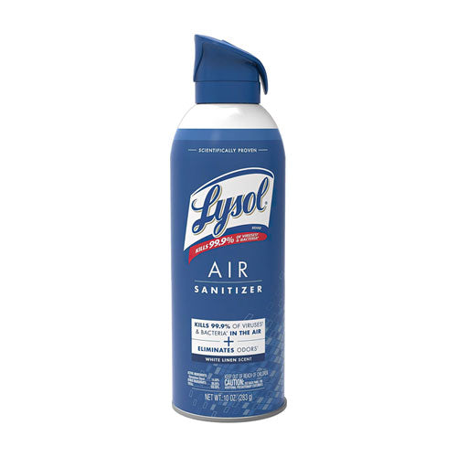 Image of LYSOL® Brand Air Sanitizer Spray, White Linen, 10 oz Aerosol Spray, 6/Carton