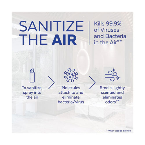 Image of LYSOL® Brand Air Sanitizer Spray, White Linen, 10 oz Aerosol Spray, 6/Carton