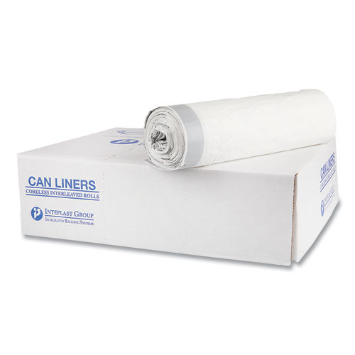 Image of Inteplast Group Draw-Tuff Institutional Draw-Tape Can Liners, Drawstring, 55 gal, 1.9 mil, 42.5" x 35.5", Natural, 10 Bags/Roll, 5 Rolls/CT