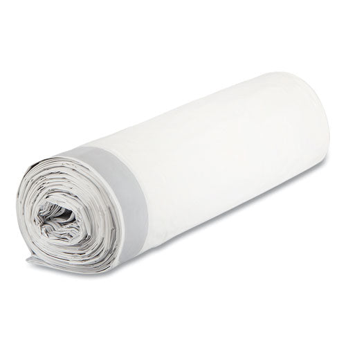 Image of Inteplast Group Draw-Tuff Institutional Draw-Tape Can Liners, Drawstring, 55 gal, 1.9 mil, 42.5" x 35.5", Natural, 10 Bags/Roll, 5 Rolls/CT