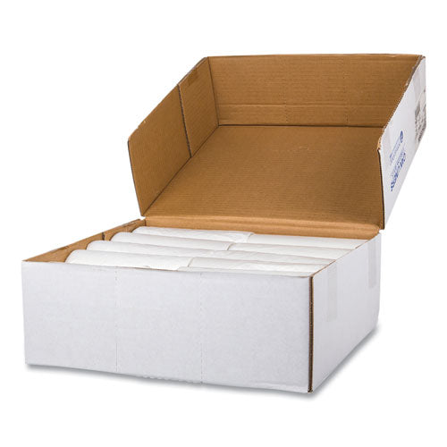 Image of Inteplast Group High-Density Commercial Can Liners, 16 gal, 6 mic, 24" x 33", Natural, Perforated Roll, 50 Bags/Roll, 20 Rolls/Carton