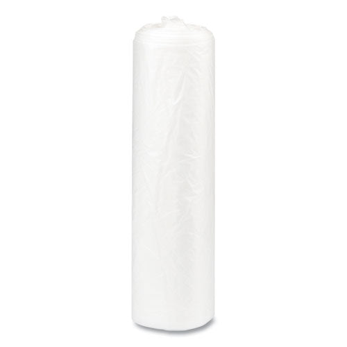 Image of Inteplast Group High-Density Commercial Can Liners, 10 gal, 8 mic, 24" x 24", Natural, Interleaved Roll, 50 Bags/Roll, 20 Rolls/Carton