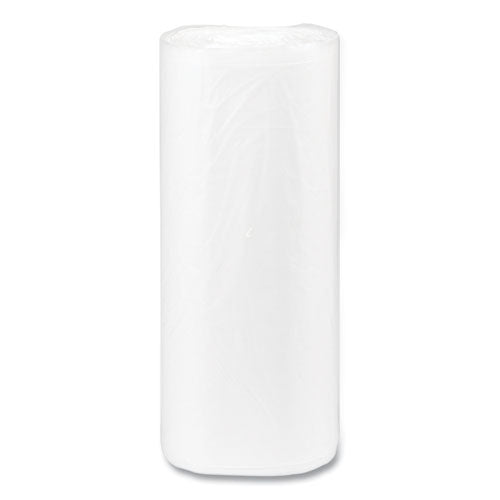 Image of Inteplast Group High-Density Commercial Can Liners, 16 gal, 8 mic, 24" x 33", Natural, Interleaved Roll, 50 Bags/Roll, 20 Rolls/Carton