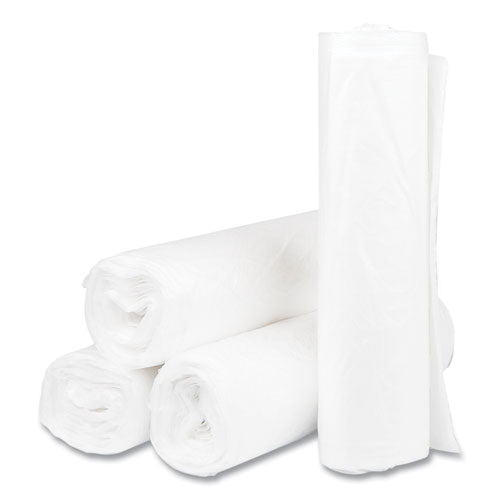 Image of Inteplast Group High-Density Commercial Can Liners, 33 gal, 11 mic, 33" x 40", Clear, Interleaved Roll, 25 Bags/Roll, 20 Rolls/Carton