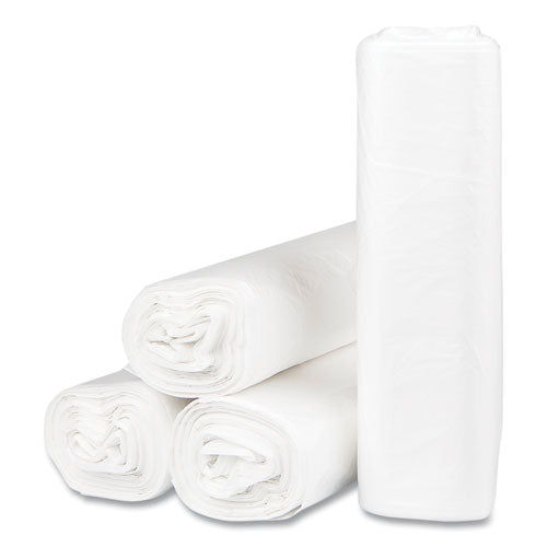 Image of Inteplast Group High-Density Commercial Can Liners, 33 gal, 13 mic, 33" x 40", Clear, Interleaved Roll, 25 Bags/Roll, 20 Rolls/Carton