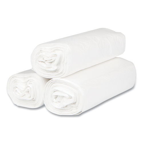 Image of Inteplast Group High-Density Commercial Can Liners, 33 gal, 13 mic, 33" x 40", Clear, Interleaved Roll, 25 Bags/Roll, 20 Rolls/Carton