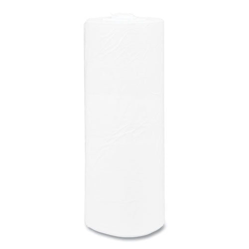 Image of Inteplast Group High-Density Commercial Can Liners, 55 gal, 17 mic, 36" x 60", Clear, Interleaved Roll, 25 Bags/Roll, 8 Rolls/Carton