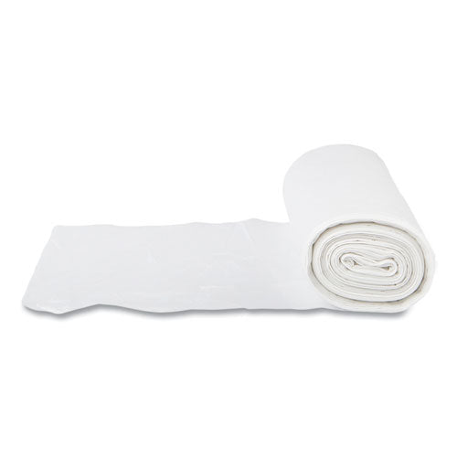 Image of Inteplast Group High-Density Commercial Can Liners, 60 gal, 14 mic, 38" x 60", Clear, Interleaved Roll, 25 Bags/Roll, 8 Rolls/Carton