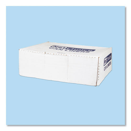 Image of Inteplast Group High-Density Commercial Can Liners, 45 gal, 12 mic, 40" x 48", Clear, Interleaved Roll, 25 Bags/Roll, 10 Rolls/Carton
