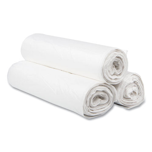 Image of Inteplast Group High-Density Commercial Can Liners, 56 gal, 16 mic, 43" x 48", Natural, Interleaved Roll, 25 Bags/Roll, 8 Rolls/Carton