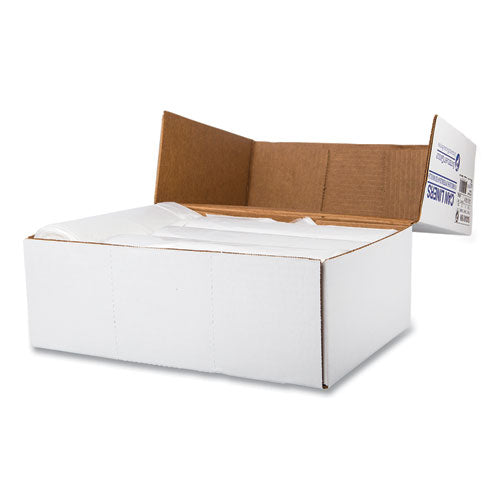Image of Inteplast Group High-Density Commercial Can Liners, 56 gal, 16 mic, 43" x 48", Natural, Interleaved Roll, 25 Bags/Roll, 8 Rolls/Carton