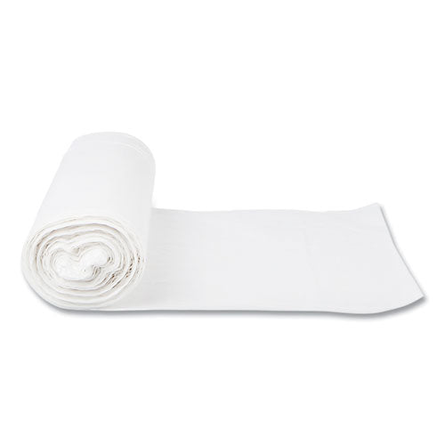 Image of Inteplast Group High-Density Commercial Can Liners, 56 gal, 16 mic, 43" x 48", Natural, Interleaved Roll, 25 Bags/Roll, 8 Rolls/Carton